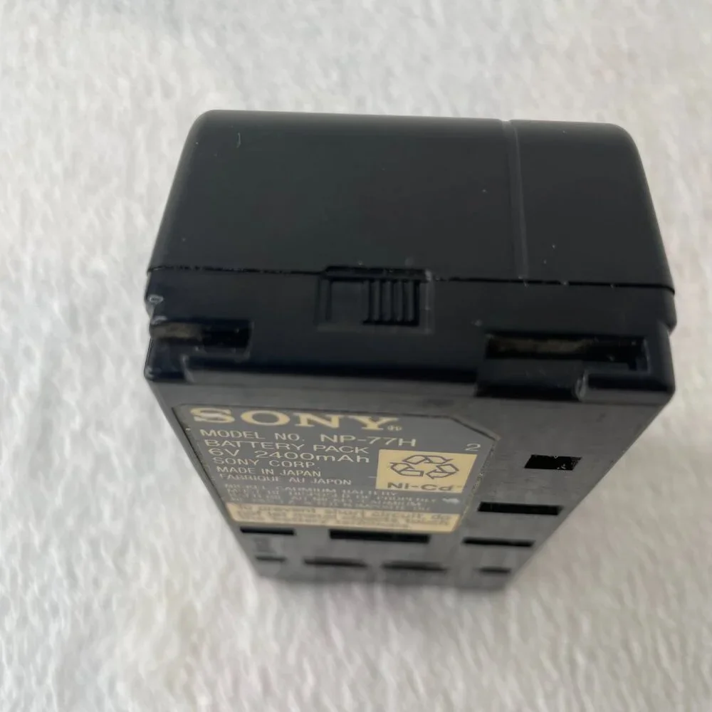 Genuine Sony NP-77H 6V 2400mAh Ni-Cd Rechargeable Battery Pack for Handycam Vtg
